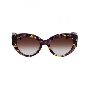 Longchamp Sunglasses Havana Purple | VFE-831625