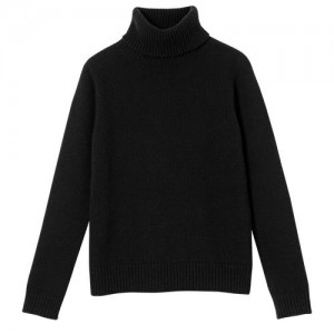 Longchamp Turtleneck sweater Black | HRJ-384917